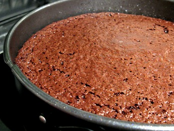 Cooked cake in tin Cooked cake in tin