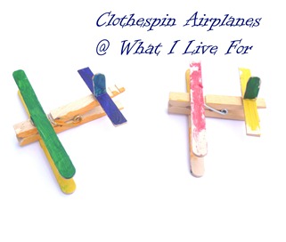 Clothespin Airplane @ whatilivefor.net