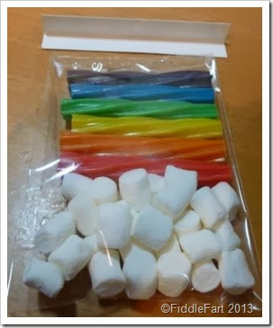 Favour bags Rainbow twizzlers