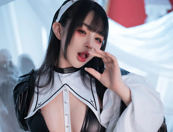 Coser@桜井宁宁 Vol.076 皮衣修女