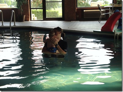 3.  Day 1 infant self rescue swim lessons
