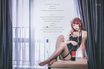 Coser@疯猫ss 黑色吊带袜