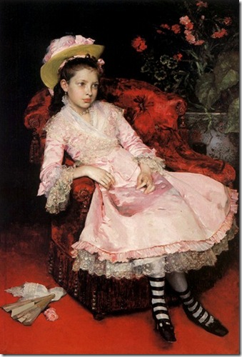 Raimundo de Madrazo y Garreta - Girl in pink dress