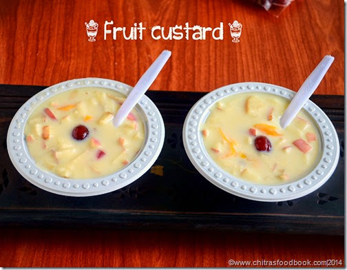 mixed fruit custard
