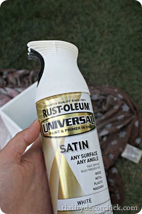 satin white spray paint