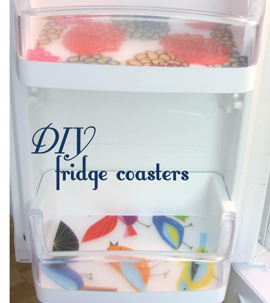 DIY inexpensive fridge coasters by Little Victorian
