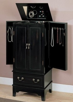 give this lacquered chinese jewelry armoire lots of jewelry storage ...