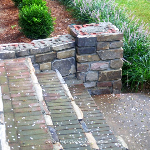 curved stone wing walls