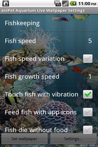 aniPet Aquarium Live Wallpaper - screenshot