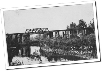 Then: Railroad Bridge over the Sammamish River, Image Courtesy of the Northwest Railway Museum