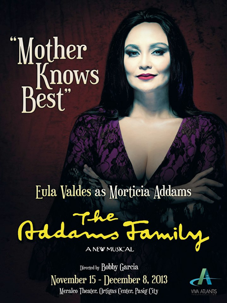 Eula Valdez as Morticia Addams in The Addams Family