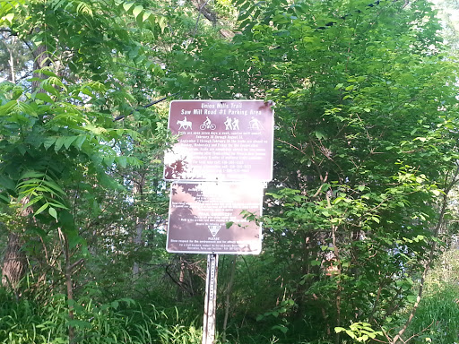 Union Mills Trail Saw Mill Rd Entrance Sign