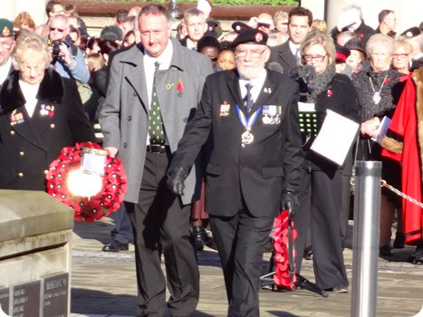 Remembrance service wreath laying