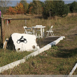 Motorradparkplatz am Imbiss