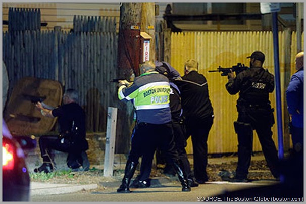 Gun battle and standoff in Watertown, MA. CLICK for more images and coverage.