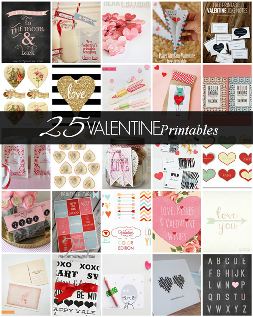 25 Gorgeous Valentine Printables featured on homework | carolynshomework.com
