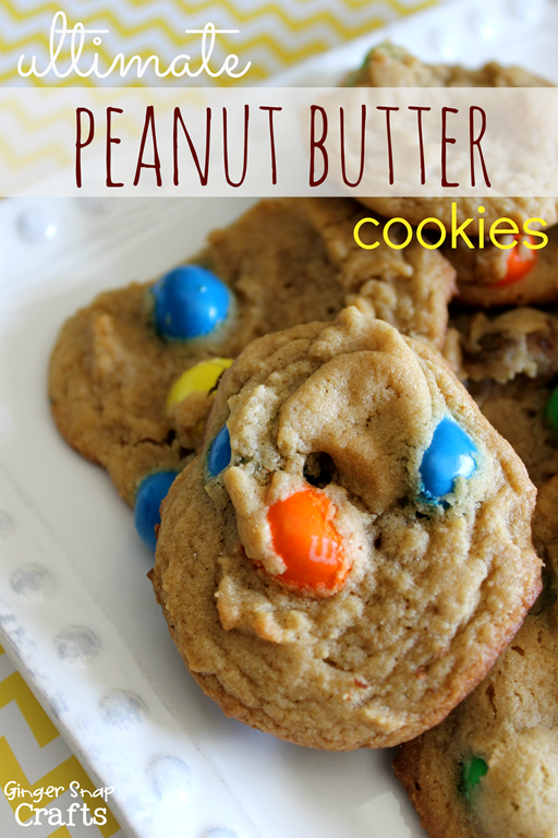 Ultimate Peanut Butter Cookies Recipe at GingerSnapCrafts.com #shop #BakingIdeas #cbias