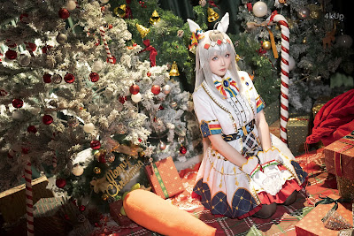 Coser@星之迟迟Hoshilily 2023年12月计划赠品 赛马娘 小栗帽 圣诞衣装