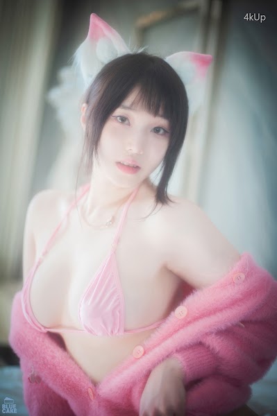 [BLUECAKE] Bambi (밤비) Naughty Cats Pink & Mint RED