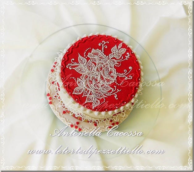 Torta decorata Brush embroidery