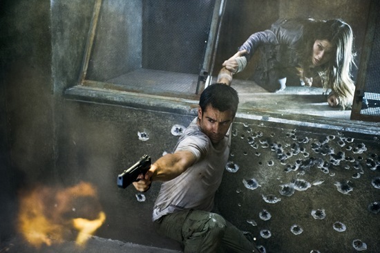 Colin Farrell and Jessica Biel star in Columbia Pictures' action thriller Total Recall