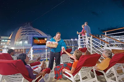 Watch the latest films, family fare and sporting events on a 300-square-foot digital screen while relaxing at the pool under a backdrop of sea and stars on your Princess cruise.  

 

