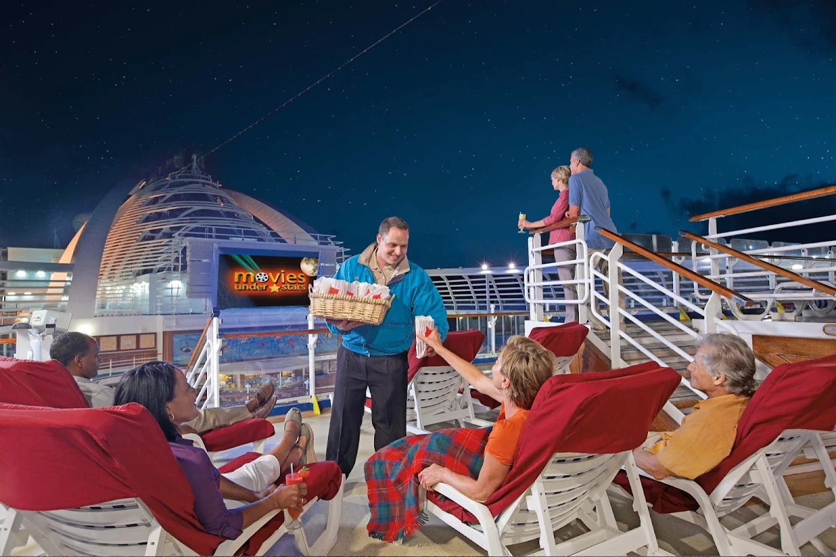 Princess-Cruises-Movies-Under-Stars-2 - Watch the latest films, family fare and sporting events on a 300-square-foot digital screen while relaxing at the pool under a backdrop of sea and stars on your Princess cruise.  

 

