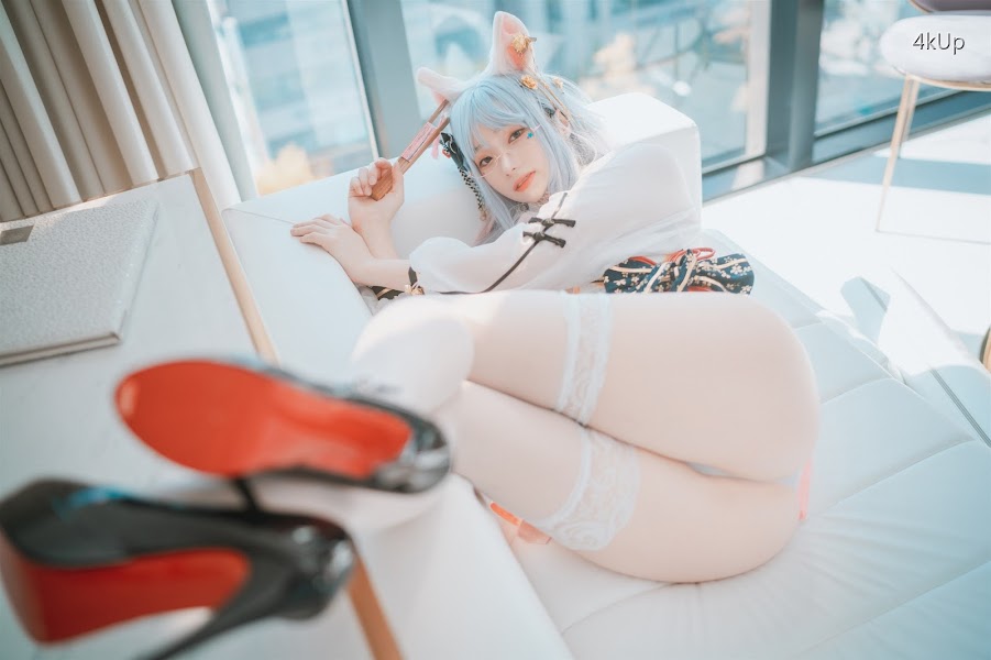 DJAWA Photo – Bambi (밤비) Le Chat Porte un Qípáo