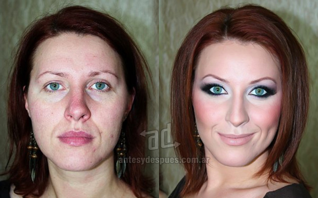 Antes y despues del maquillaje 20