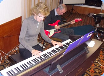 Denise and Brian Gunson started the second-half for us as a piano/guitar combo and it sounded great through the PA System. Denise is a professional musician and plays at the Spencer on Byron amongst other venues. Good stuff.