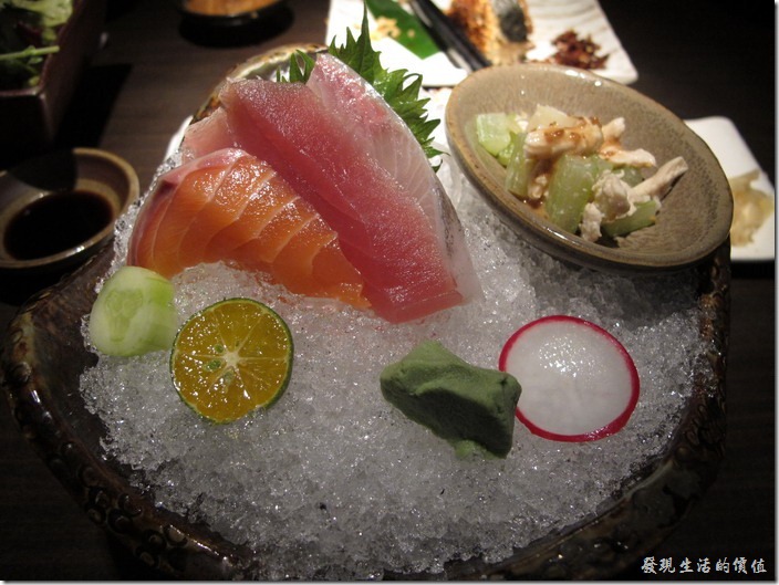 台北-三四味屋。【酒屋旬鮮套餐】生魚片。