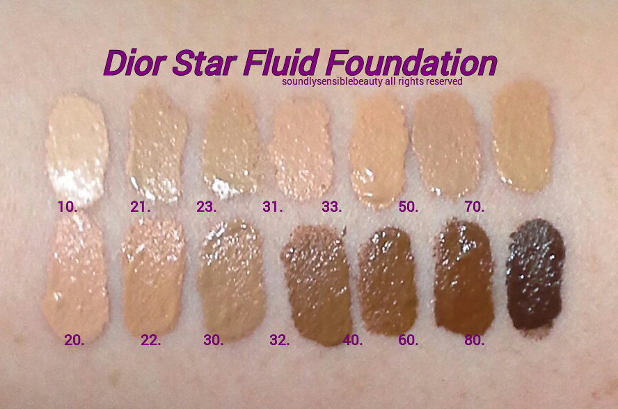 Dior Star Fluid Foundation 30; Review & Swatches of Shades