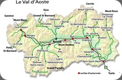 valle d'aosta cartina