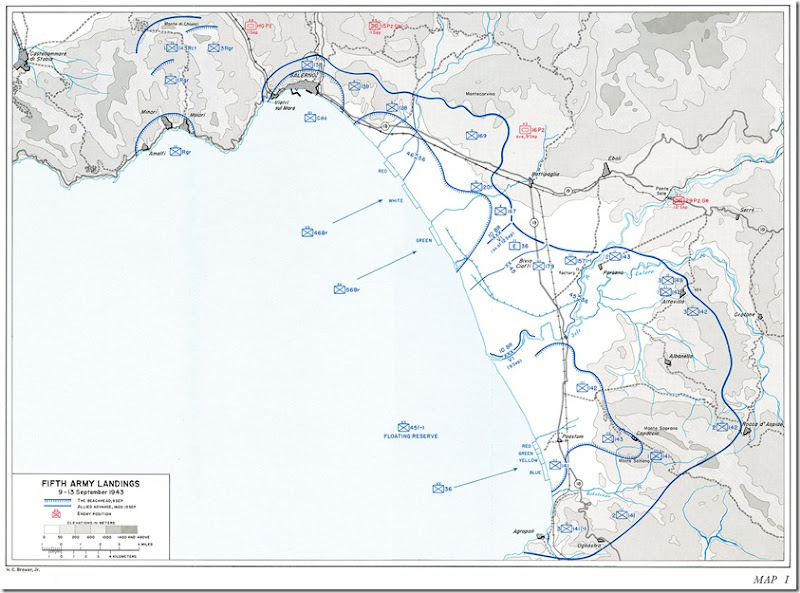 Fifth Army Landing Beaches Salerno-I