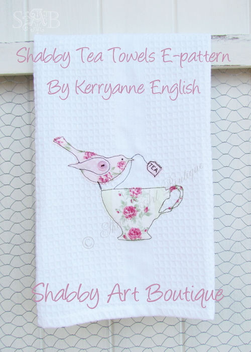 Shabby Art Boutique Tea Towel pattern 6