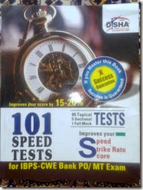 Crack IBPS PO exam book review,101 speed tests for IBPS PO exam review