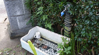 漏水していると思われる外構散水栓