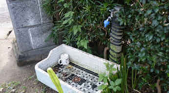 漏水していると思われる外構散水栓