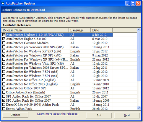 autopatcher for windows server  service pack