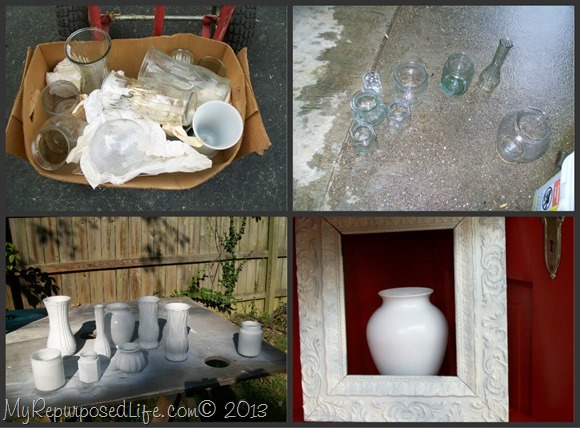 My Repurposed Life-thriftstore glassware gets a makeover with spray paint