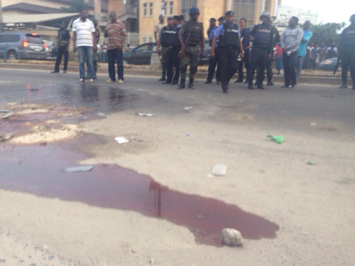 Pictures From The Scene Of The Robbery Attack At First City Monument Bank (FCMB) Lekki Phase 1 30