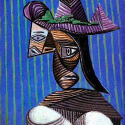 Picasso, Woman in Striped Hat.jpg