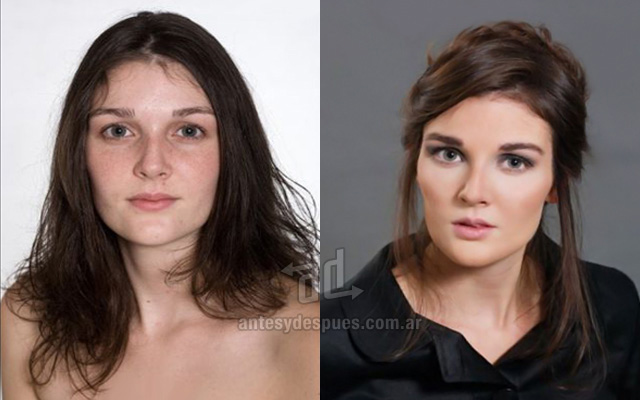 Antes y despues del maquillaje 17