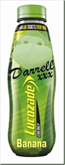 Darrells Lucozade bottle