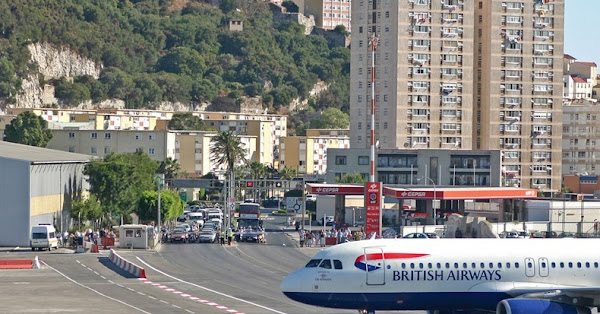 Gibraltar Airport or North Front Airport is a civilian airport that serves the British overseas territory of Gibraltar, a tiny peninsula with an area 