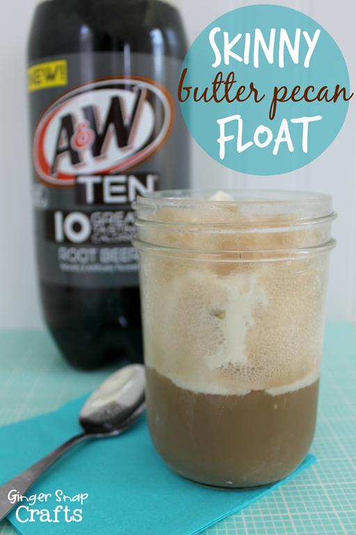 skinny butter pecan float at GingerSnapCrafts.com #tenways #pmedia #ad