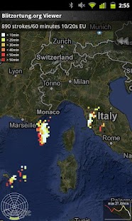 Blitzortung Lightning Monitor screenshot for Android