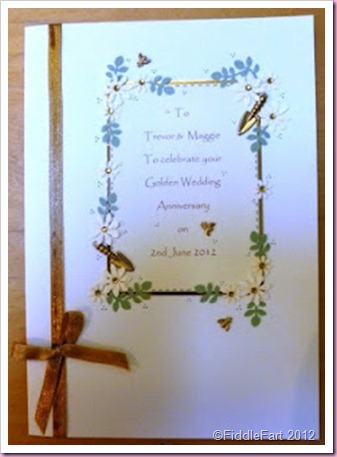 Gardening Golden Wedding Anniversary card