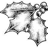 HOLLY COLORING PAGES