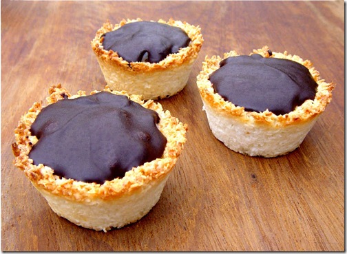 Rosewater Rice and Chocolate Coconut Tarts
